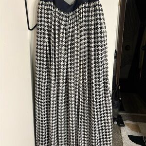 Talbots Black and White Maxi Skirt
